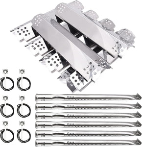 Grill Parts Kit Compatible with Nexgrill 720-0896B 720-0896C 720-0882A 720-0896 720-0925 720-0896E Grills, 6 Pack Grill Burner Tubes & Grill Ignitors & Flame Tamers Heat Shields