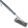 BBQ Grill Brush 17.5 Inch - Stainless Steel Bristles, Heat Resistant Handle, Hanging Cord 3-In-1 Grill Cleaning Brush with Large Surface Area & Extra-Long Handle, Long-Lasting