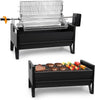 Onlyfire 2 in 1 Charcoal Grill Rotisserie Kit with 3 Stainless Steel Rotating Baskets and 24 in Grill Grate, Auto Swivel BBQ Roasting Machine for Outdoor Patio Backyard, Multi-Functional Camping Grill