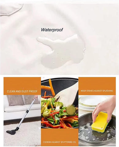 Image of 2 Pack Kitchen Apron with Hand Wipe,Water-Drop Resistant with 2 Pockets Cooking Bib Aprons for Women Men Chef