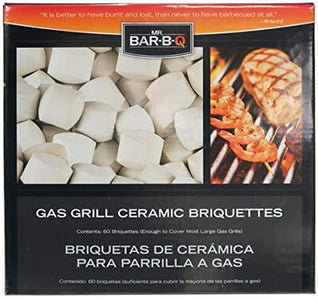 Mr. Bar-B-Q 06000Y Ceramic Gas Grill Self Cleaning Briquettes, Replacement for Lava Rocks, Cleaner Cooking, Gas Grill Briquettes for BBQ Grill, EMW8015680, 60 Count