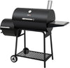 CC1830M 30-Inch Barrel Charcoal Grill with Offset Smoker, 811 Square Inches, Outdoor Backyard, Patio and Parties, Black, Large