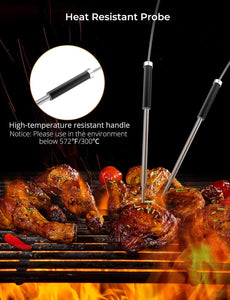 Govee Bluetooth Meat Thermometer, Wireless Meat Thermometer for Smoker Oven, Digital Grill Thermometer with 2 Probes, Timer Mode, Smart LCD Backlight BBQ Thermometer for Cooking Turkey Fish Beef