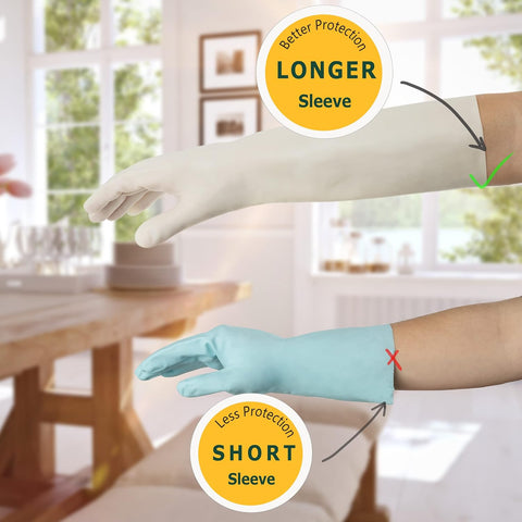 Image of Dishwashing Gloves,Cleaning Gloves,Kitchen Gloves, Dish Gloves,Rubber Gloves,Rubber Gloves for Dishwashing,3 Pairs.