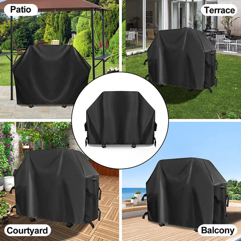 Image of Outdoorlines Waterproof Heavy Duty BBQ Grill Cover - Universal Barbecue Grill Covers UV Resistant Barbeque Gas Grill Cover for Outdoor Universal Grills, 58L X 24W X 44H Inch, Black