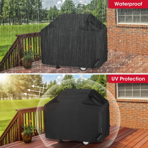 Image of Unicook Grill Cover 55 Inch, Heavy Duty Waterproof Barbecue Gas Grill Cover, Fade and UV Resistant BBQ Cover, Durable Barbecue Cover, Compatible for Weber Char-Broil Nexgrill Grills and More