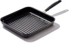Good Grips 11” Square Grill Pan, 3-Layered German Engineered Nonstick Coating, Stainless Steel Handle with Nonslip Silicone, Black