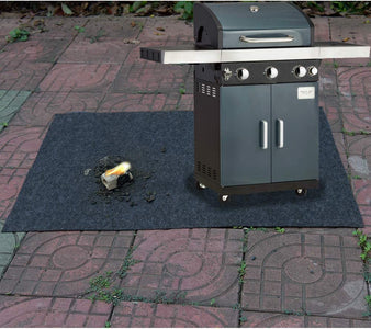 Under Grill Gear Flame Retardant Mats,Barbecue Grilling for Gas,Absorbing Oil Pads,Reusable Durable Washable Floor Mat Protect Decks ,Patios, Grease Splatter,Messes (Grill Mats:37.4Inches X 80Inches)