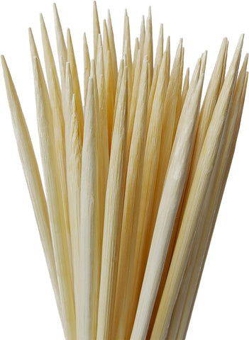 Image of Natural Bamboo Skewers 200Pcs 8" for Bbq,Fruit Skewers, Grilling Kabob Skewers,Grilled Corn,Marshmallow,Chocolate Fountain and Party.Φ=3Mm