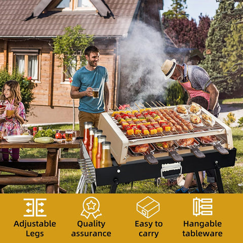 Image of Universal Portable Grill Table,  Flat Top Grill Griddles Stand with Built in Grill Caddy - Designed to Fit Tabletop Blackstone Griddle & Many Others - Outdoor Cooking Camping & Tailgating