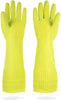 MAMISON Reusable Household Dishwashing Cleaning Rubber Gloves, Non-Slip Kitchen Glove (1 Pair)