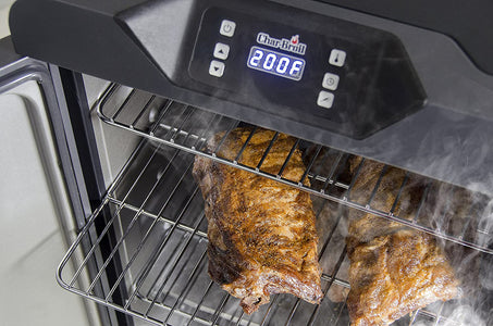 17202004 Digital Electric Smoker, Deluxe, Silver