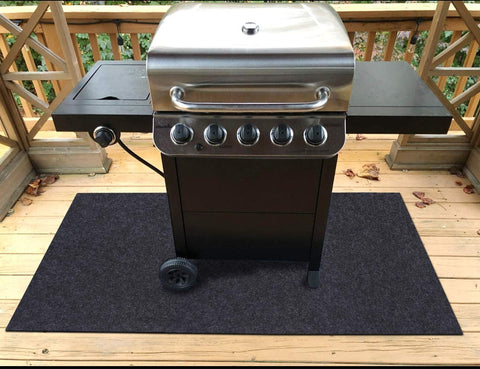 Image of Gas Grill Mat，Premium BBQ Mat and Grill Protective Mat—Protects Decks and Patios from Grease Splashes,Absorbent Material-Contains Grill Splatter，Anti-Slip and Waterproof Backing，Washable (36"×71.6")