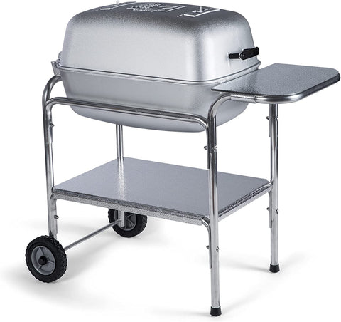 Image of PK Grills PKO-SCAX-X Charcoal BBQ Grill and Smoker Combo, Regular, Silver