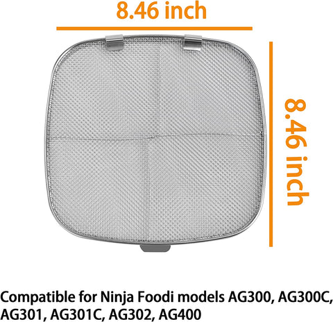 Image of Replacement Splatter Shield for Ninja Foodi Ag301,Accessories for Ninja Foodi 5-In-1 Indoor Grill, Stainless Steel Fine Mesh Splatter Screen for Ninja Foodi AG300, AG300C,AG301C, AG302, AG400