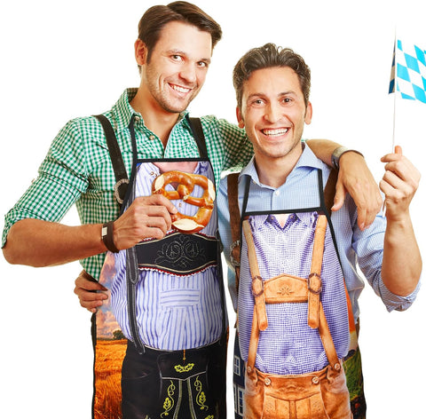 Image of 4 Pcs Oktoberfest Apron Oktoberfest Party Decorations German Kitchen Apron Outfit Costume for Bavarian Beer Festival