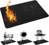 Extra Large under Grill Mats Outdoor Grill Smoker Deck Patio Protective Mats Fire Pit Pad Double Sided Fireproof Grill Pad Indoor Fireplace Mat Waterproof Oil Proof BBQ Floor Mat (90 X 48 In)
