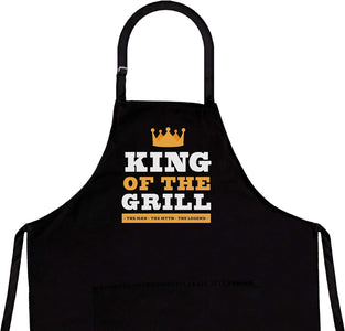 Aprons for Men | Premium Quality Funny Aprons | Best for BBQ, Grilling and Cooking | Chef Kitchen Grilling Apron