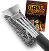 BBQ Grill Brush and Scraper, BBQ Brush for Grill Cleaning - 18” Extra Strong 3 in 1 Safe Wire Bristles Barbecue Triple Scrubber Grill Cleaning Brush for Gas Charcoal Grilling Grates BBQ Grill Brush