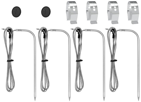 Image of Meat Probe Kit for Masterbulit Gravity Series 560/800/1050 XL Digital Charcoal Grill and Smoker, Meat Thermometers with Clips and Gormmet 4-Pack