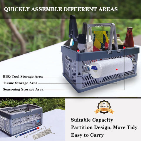 Image of BBQ Sauce&Tools Storage Basket It More Convenient for You to Carry Barbecue Sauce Tools Outdoors, on the Beach, and on Barbecues, and It Is Easier to Store Barbecue Sauce Tools.