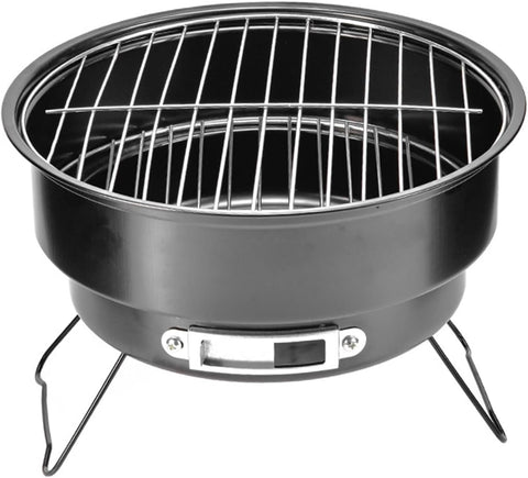 Image of 10" Portable round Barbecue BBQ Charcoal Grill with Handle for Outdoor Home Kitchen BBQ Picnic Camping