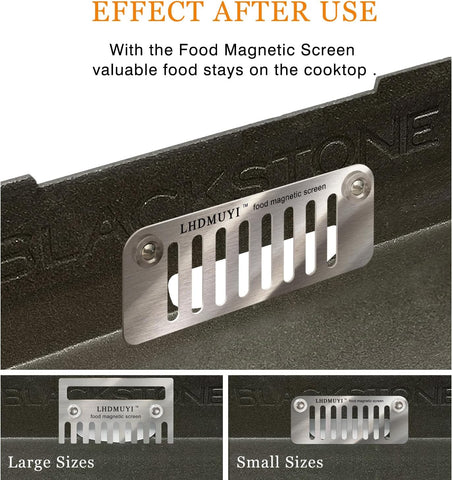 Image of Magnetic Grease Gate Food Mesh Screen Block Food from Falling into Rear Grease Trap Cup Tray,Griddle Accessories for Blackstone Griddles.Powerful Magnetism&Heat Resistance