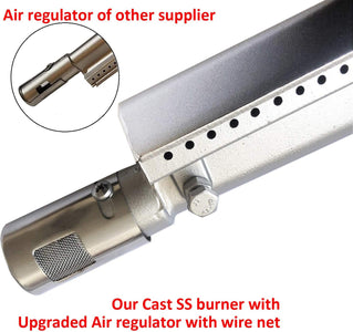 𝙐𝙥𝙜𝙧𝙖𝙙𝙚𝙙 4PC Heavy Duty Cast Stainless Steel BBQ Grill Burners Replacement Parts for Premium Gas Grills from Bull, Cal Flame Aussie Blaze Charbroil NEXGRILL Thermos Turbo Grills…