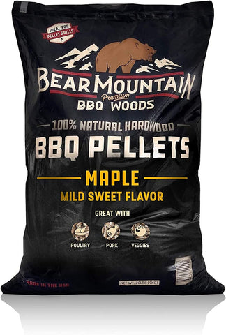 Image of 100% All-Natural Hardwood Pellets - Maple Wood (20 Lb. Bag) Perfect for Pellet Smokers, Smoky Wood-Fired Flavor