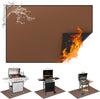 60X40 Inches Outdoor Fire Pits Mat, Fireplace Floor Mat, Heat Resistant 5200°F, 6 Layers Deck Patio Protect Pad, under Grill Mat Perfect for Grass Outdoor Wood Fire Pit and BBQ Smoker, Brown