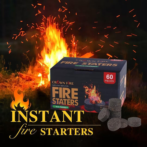 Image of Fire Pit Starters for Solo Stove Mesa, 60 Count Fireplace Starter Great Accessories Tool for Grilling Camping Cooking Campfires and BBQ Light Fire Wood Charcoal and Sticks