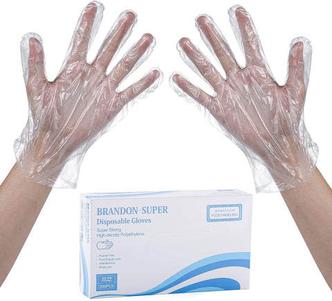 Image of Disposable Food Gloves - Food Handling, Cooking, Kitchen Cleaning and Hygien 200 Count (Pack of 1)