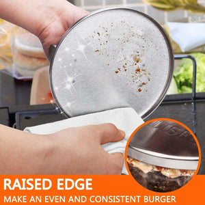 HULISEN Stainless Steel Smashed Burger Press, 6 Inch round Burger Smasher, Griddle Hamburger Press, Non Stick Grill Press for BBQ Griddle Cooking, Griddle Accessories Kit, Gift Package