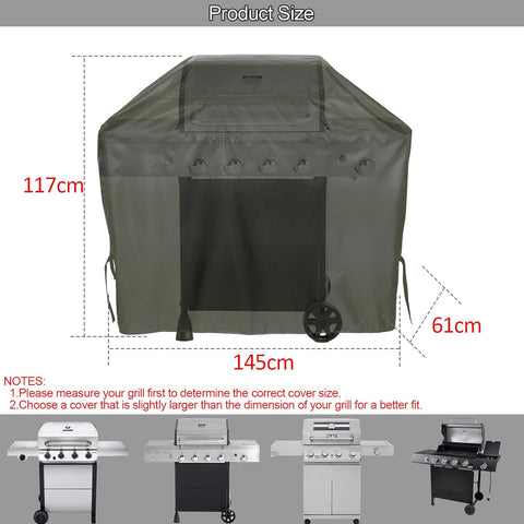 Image of Rinling Grill Cover, Waterproof BBQ Grill Cover UV Resistant Gas Grill Cover for Outdoor Grill (57 Inch)