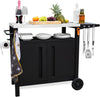 XL Grill Cart Outdoor with Storage with Wheels - Modular Grill Table of outside BBQ, Blackstone Griddle 17" 22", Bar Patio Cabinet Kitchen Island Prep Stand