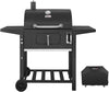CD1824AC 24 Inch Charcoal Grill BBQ Outdoor Picnic, Patio Backyard Cooking, with Cover, Black