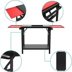Adjustable Universal Griddle Stand for Blackstone 17"/22" Table Top Griddle, Multifunctional BBQ Stand with Double -Shelf Outdoor Worktable and Carry Bag for Outdoor Camping Cooking.