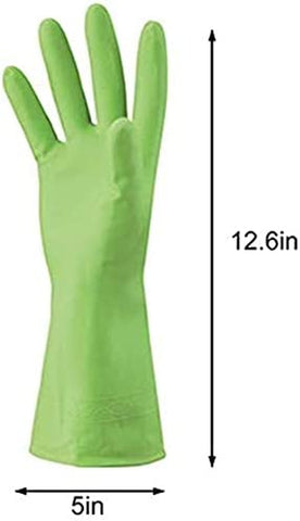 Image of Dishwashing Rubber Gloves for Cleaning – 4 Pairs Household Gloves Including Blue, Pink, Green and Red, Non Latex and Fit Your Hands Well, Great Kitchen Tools