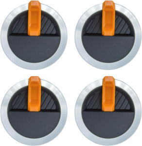 Gas Griddle Orange Knob Replacement for Blackstone Griddle Walmart Knobs,4-Pack