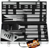 24PCS BBQ Tools Set Grill Accessories for Outdoor Grill Utensils Stainless Steel Grilling Tools Set for Christmas Birthday Presents, Barbecue Accessories Kit Ideal Grilling Gifts for Men Women