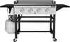 GB4001B 4-Burner Flat Top Gas Grill 52000-BTU Propane Fueled Professional Outdoor Griddle 36Inch Backyard Cooking with Side Table, Black