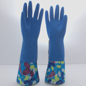 Reusable Waterproof Household Rubber Latex Cleaning Gloves, Kitchen Gloves - Pack of 3