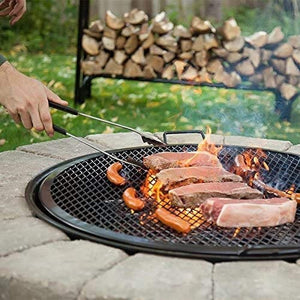 Fire Pit Grilling Grate - High Temperature round Outdoor Cooking BBQ Firegrate for Outdoor Pits and Campfire - 34”