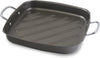 Non-Stick Grill Pan, Square Grill Topper BBQ Grilling Pan with Stainless Steel Handles, Porcelain Steel Barbecue Tray for Meat, Vegetables and Others, 11" X 11"