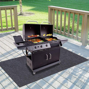Gas Grill Mat,Bbq Grilling Gear for Gas/Absorbent Grill Pad Lightweight Washable Floor Mat to Protect Decks and Patios from Grease Splatter,Against Damage and Oil Stains or Grease Spills (36”×72“)