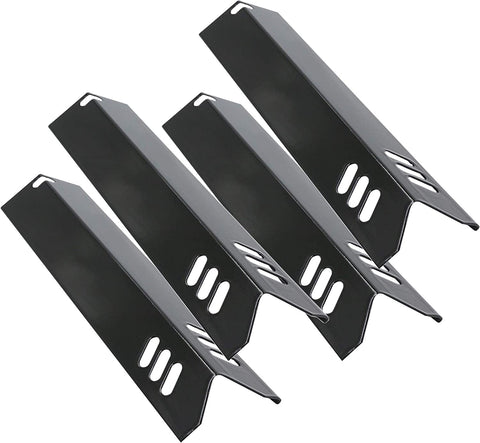 Image of 15 Inch Porcelain Grill Heat Shields Replacment for Dyna-Glo DGF510SBP, DGF493BNP, Set of 4 Barbeque Grill Heat Plates for Backyard Grill Replacement Parts BY15-101-001-02, BY13-101-001-13, GBC1460W