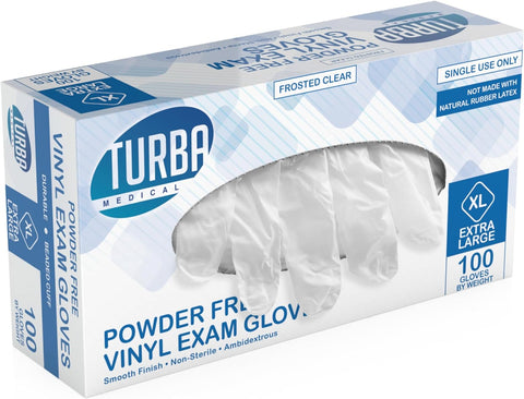 Image of Clear Latex-Free Disposable Gloves - Single-Use Powder-Free Vinyl Gloves – Non-Latex Gloves for Cooking & Cleaning