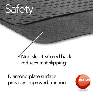 - Large under Grill Mat - Black Diamond Plate, 36 X 48 Inches, for Outdoor Use