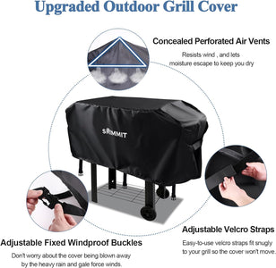 Grill Cover for Outdoor, Upgraded Barbecue Grill Cover with Nano Coating，Heavy Duty Waterproof Char Broil Griddle Cover, 36 Inch Blackstone Griddle Cover for 1554, 1825，Weber BBQ Grill
