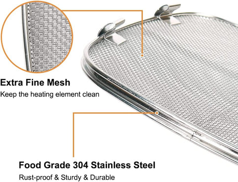 Image of Stainless Steel Splatter Shield for Ninja Foodi AG301, Air Fryer Accessories for Ninja Foodi 5-In-1 Indoor Grill, Replacement Parts for Ninja Foodi AG300, AG300C,AG301C, AG302, AG400